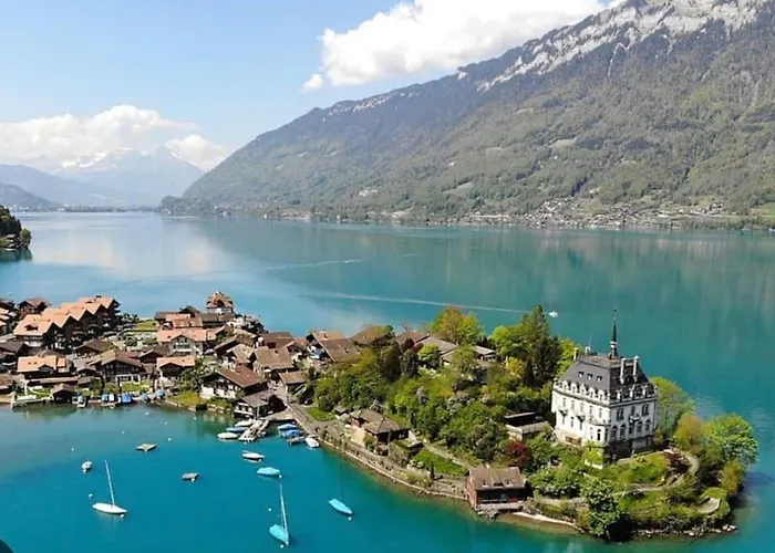 Romantic Swiss Alp With & Mountains * Iseltwald