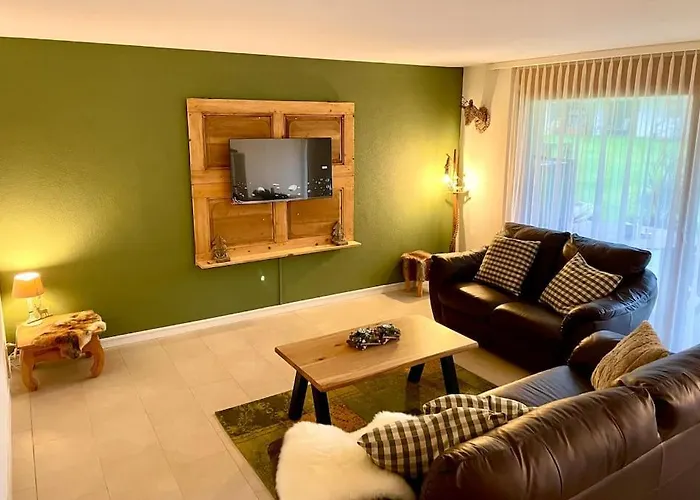 Romantic Swiss Alp With & Mountains Iseltwald