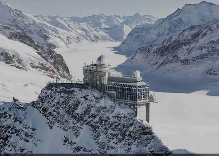 Romantic Swiss Alp With & Mountains Iseltwald