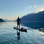 Romantic Swiss Alp With & Mountains