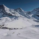 Romantic Swiss Alp With & Mountains