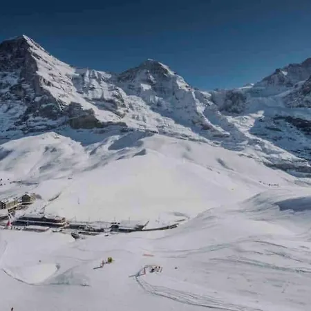 Romantic Swiss Alp With & Mountains